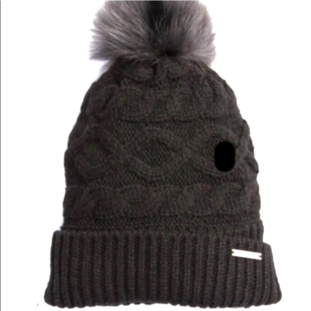 🆕Authentic Michael Kors Black Pom Beanie BNWT